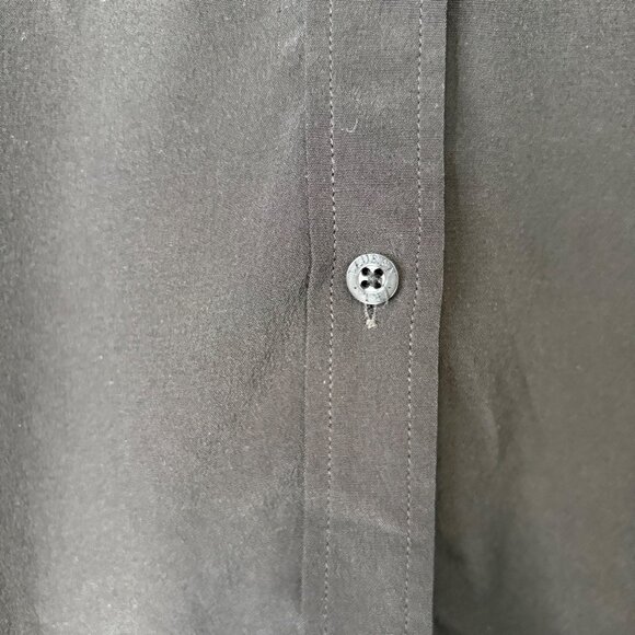Lauren Ralph Lauren 100% Silk Button Down Black Blouse Size 4 - Picture 5 of 13